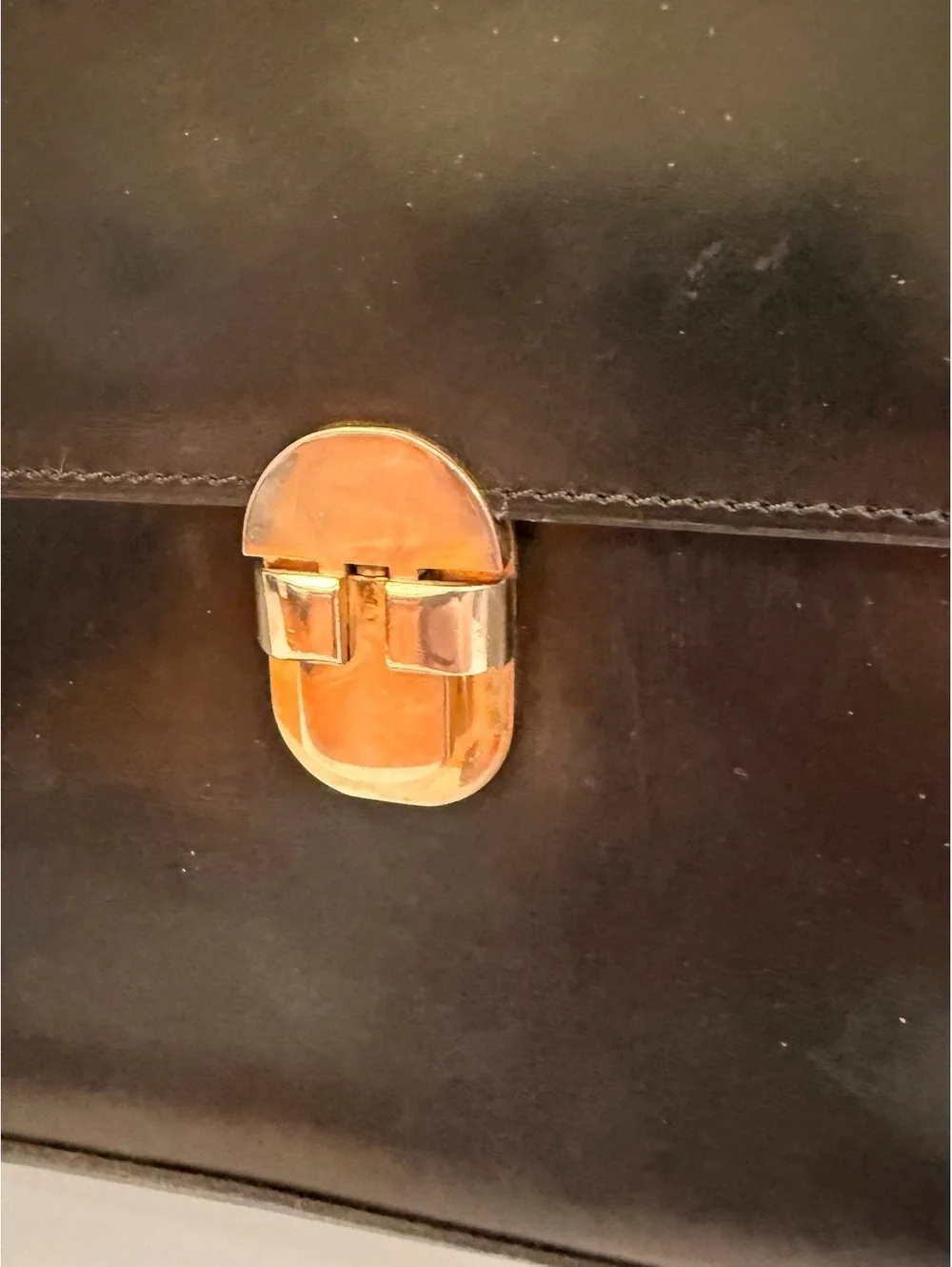 Fontana black leather shoulder bag